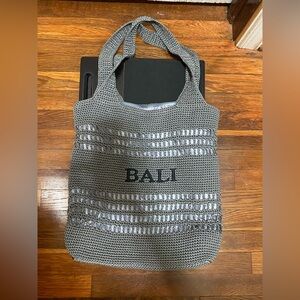Gray Bali Knit Tote Bag